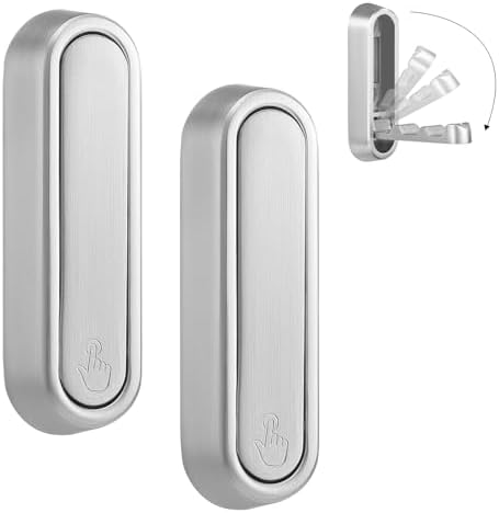 Folding Wall Hooks, 2 Pack, Zinc Alloy, Heavy Duty Coat Hooks by Dntorx