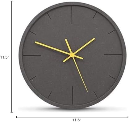 Stephanie Imports Modern Minimalist Dark Concrete Silent Wall Clock - Image 5