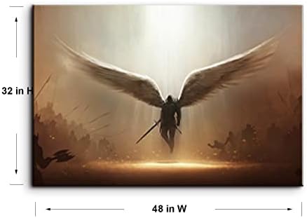 Fantasy Angel Stretched Canvas Wall Art - Image 4
