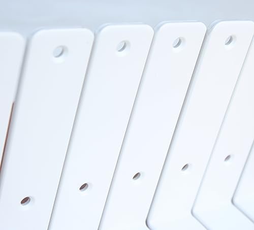 10 Pack - L 8" x H 6" x W1.5, 5mm Thick White L Shelf Bracket, Iron Shelf - Image 7