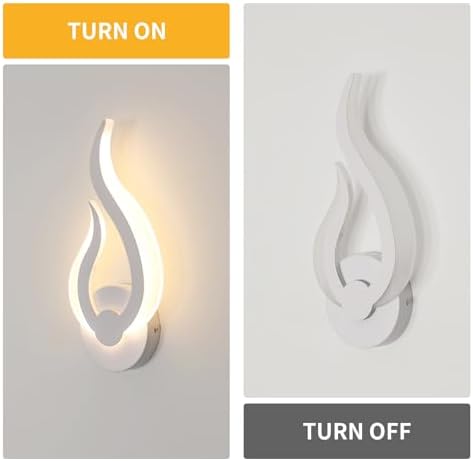 DELIPOP Modern LED Wall Sconces, 3000K Warm White Flame Shape LED Wall Light - Image 4