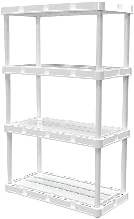 Gracious Living Knect-A-Shelf 4-Shelf Plastic Storage Unit & Rack by GraciousLiving