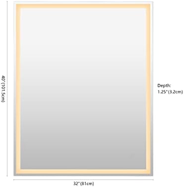JONATHAN Y Pax LED Bathroom Vanity Mirror 32" x 40" Front Backlit - Image 6