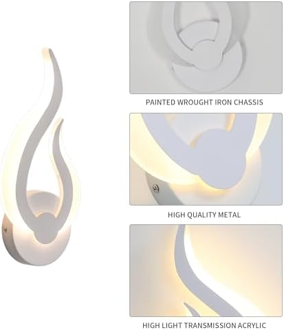 DELIPOP Modern LED Wall Sconces, 3000K Warm White Flame Shape LED Wall Light - Image 5