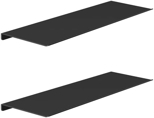MKO 16" Floating Shelves for Wall, Long Metal Wall Mounted Shelf for Bathroom by MKO
