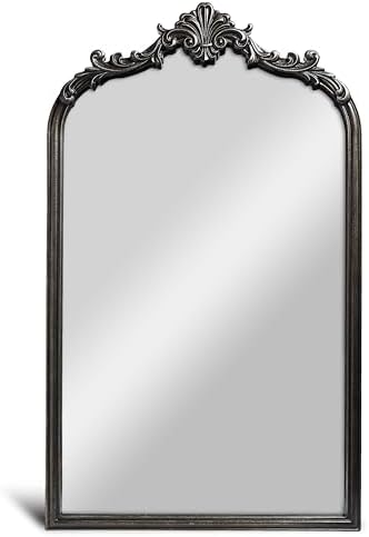 Wylde Iris English Estate Carved Arch Wood Wall Mirror, Mirror by WyldeIris