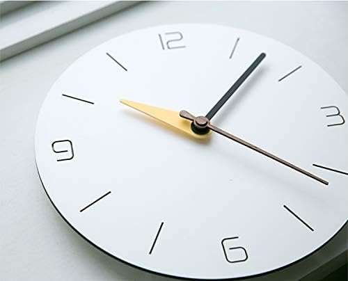 Stephanie Imports Modern Minimalist White & Spring Yellow Silent Wall Clock - Image 3