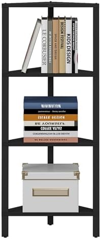 TUTOTAK Corner Shelf, 4-Tier Corner Bookshelf - Image 7