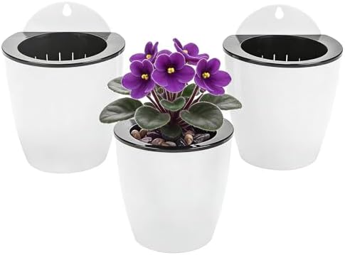 3 Pack Self Watering Wall Hanging Planter Pots Vertical Garden Window Hang by OrimercGarden