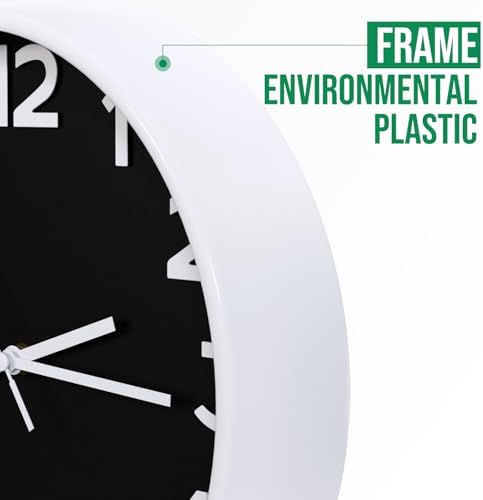 Wall Clock Silent Non-Ticking Battery Operated Indoor Analog Simple Style - Image 4