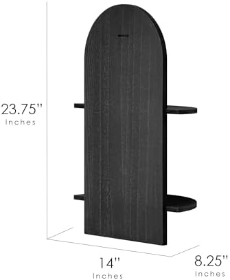 American Art Decor Lunar Ledges Wall Shelf in Black - Image 2