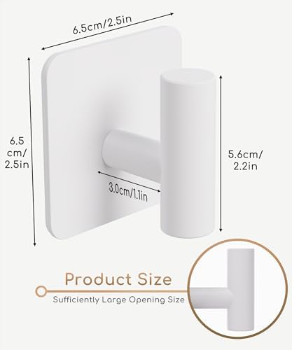 Aikzik 4 Pack Large Heavy Duty Wall Hooks - 26lb Max - Image 3