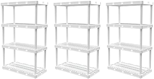 Gracious Living Knect-A-Shelf 4 Shelf Light Duty Rack, 3 Pack by GraciousLiving