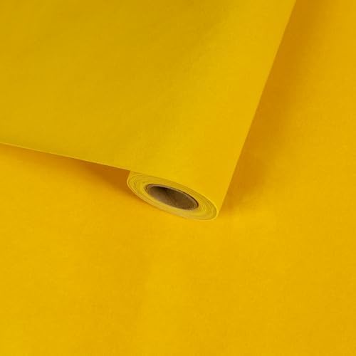 Mustard Yellow Soft Felt Velvet Fabric Roll, Self Adhesive Velvet Flocking Liner by VaryFloral