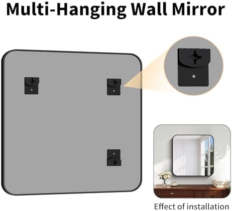 Koonmi Bathroom Wall Mirror, 30x30 Inch Large Vanity Mirror - Image 5
