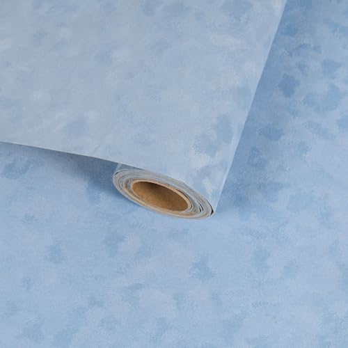 Self Adhesive Velvet Drawer Liner Roll Light Blue Curshed Velvet Wallpaper Peel by VaryFloral
