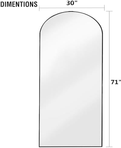 OGCAU 71"x30" Arched Full Length Mirror, Floor Full Body Mirror - Image 5