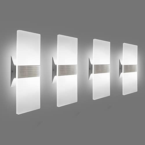 KICAAO Modern Wall Sconces 4 Pack, Led Wall Light 10w, Cool White 6000K by KICAAO