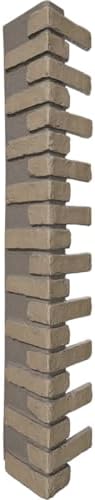 Outside Corner for EverStone Faux Classic Aged Brick Siding Panels, 8 1/2"W x by EkenaMillwork