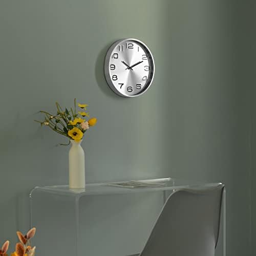 Clockswise Modern Decorative Aluminum Round Wall Clock - Image 2