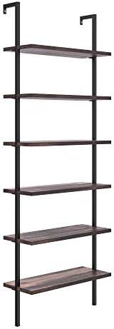 Nathan James Theo 6-Shelf Tall Bookcase, Wall Mount Bookshelf - Image 7