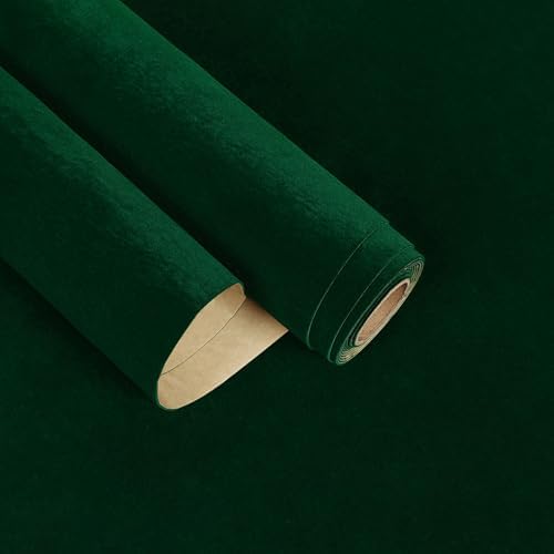 15.7"x160" Emerald Green Velvet Drawer Liner Self Adhesive Velvet Fabric by EaseStick