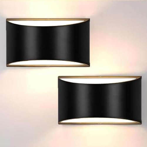 LED Sconces Wall Decor Set of 2, Modern Hardwired Wall Lights by LIGHTESS