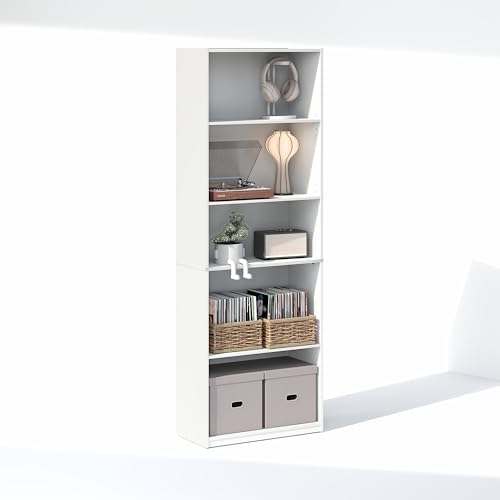 Furinno GEHRY DVD Shelf, 5-Tier CD Rack, Media Shelf - Image 3