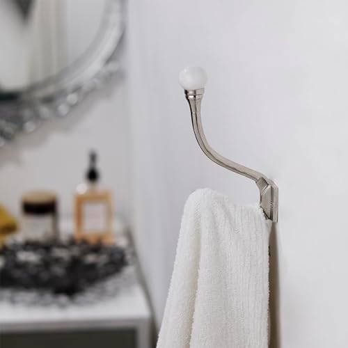 Indian Shelf 6 Piece White Double Wall Hooks - Image 3