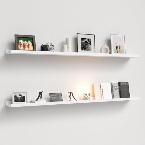 Boswillon Floating Shelves Set of 2, Long Wall Shelf by Boswillon