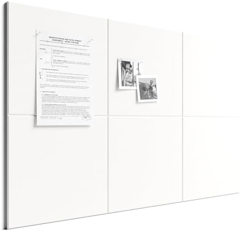 Bumusty 36"x 24" Large Felt Bulletin Board Tiles, Milky White by BUMUSTY