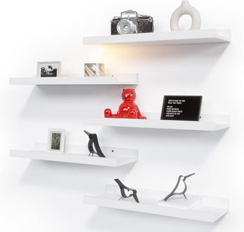 RICHER HOUSE 5-Set Floating Shelves by RicherHouse