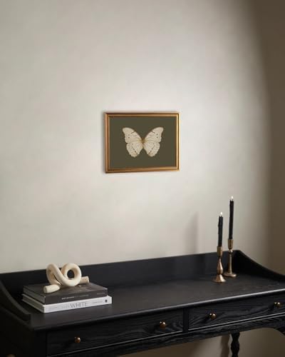KBKBART Vintage Butterfly Wall Art Gold Framed Canvas Print 8x10 inch - Image 7
