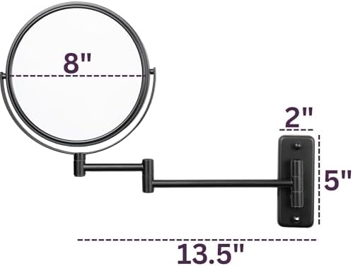JERDON Wall-Mounted Makeup Mirror - Image 3