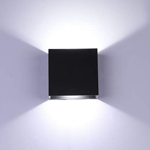 Lightess Small Black Up Down Hallway Wall Sconce Light Fixture Cool White by LIGHTESS