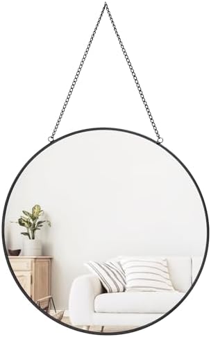 Dahey 11.8" Small Circle Round Office Wall Hanging Mirror by Dahey