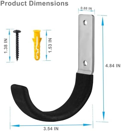 Garage Storage Ladder Hanger 2 Pcs, Upgraded Hose Hanging Hooks, Yard Tool - Image 5