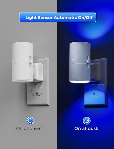 L LOHAS LED Night Light, Calm Blue Night Lights Plug into Wall, Light Sensor - Image 3
