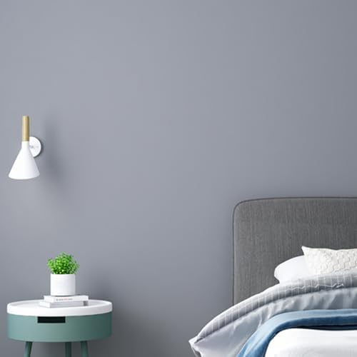 Grey Peel and Stick Wallpaper 15.7"x196" Solid Colour Contact Paper Modern - Image 6