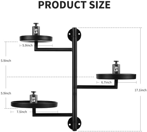 Rotating Window Wall Mounted Plant Shelf, 3 Tier Indoor Corner Metal Wall Plant - Image 2
