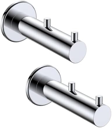 CJQ Double Heavy Duty wall Hooks, 304 Stainless Steel, Chrome Polished by CJQOfficialStore