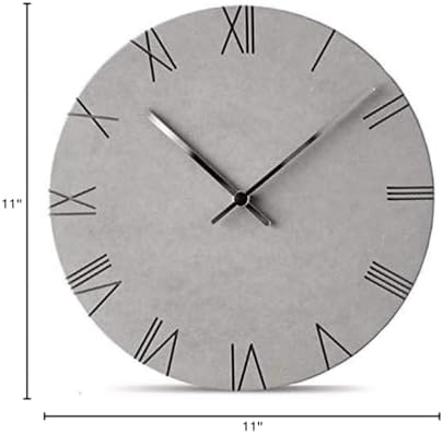 Stephanie Imports Modern Minimalist Concrete Hiding Gray Silent Wall Clock - Image 7