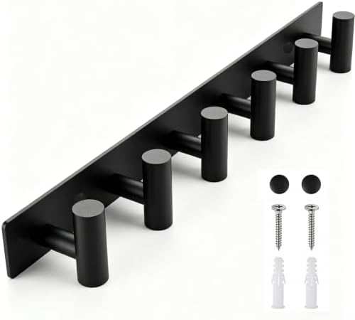 Matte Black Coat Rack Wall Mount by Giveyourbathroomanewlook