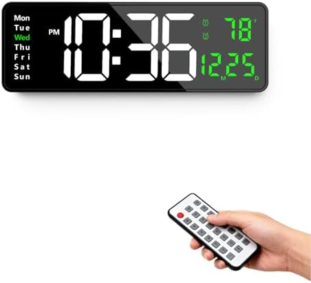 Digital Wall Clock with Automatic Brightness by Lgooiin