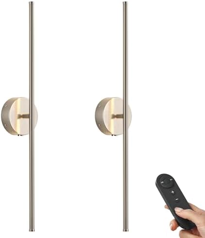 KARTOOSH Battery Operated Wall Sconces Set of Two Wireless Wall Lights by KARTOOSH