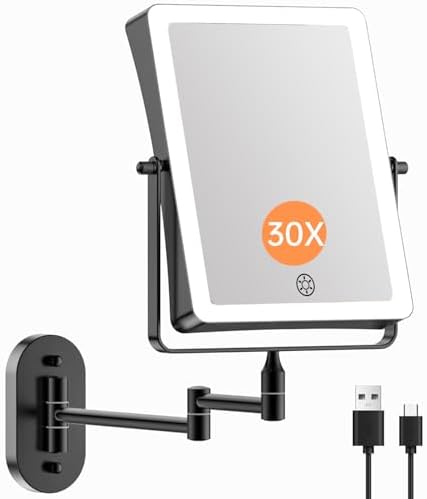 FASCINATE 8.7" 5000mAh Rechargeable Wall Mounted Makeup Mirror by FASCINATE