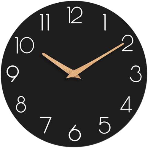 cicininc 10 Inch Battery Operated Wall Clock, Silent Analog by CICININCOfficial