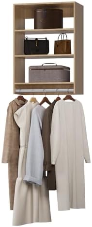 Medium Double Hanging Closet Unit, Modular Closet System, Wood Closet System by Unknown