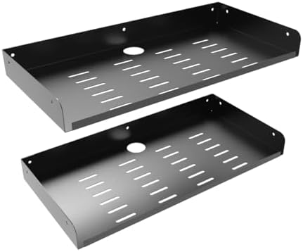 2 Pcs of Metal Floating Shelf Wall Mounted by JINGCHENGMEI