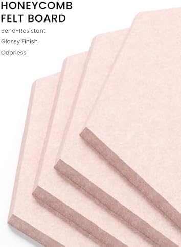 Fluxynara 8-Pack Hexagon Felt Bulletin Board Tiles - Image 3